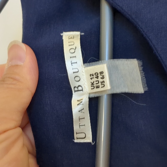 *3/$25 Uttam Boutique navy blue dress with pockets - Picture 4 of 7